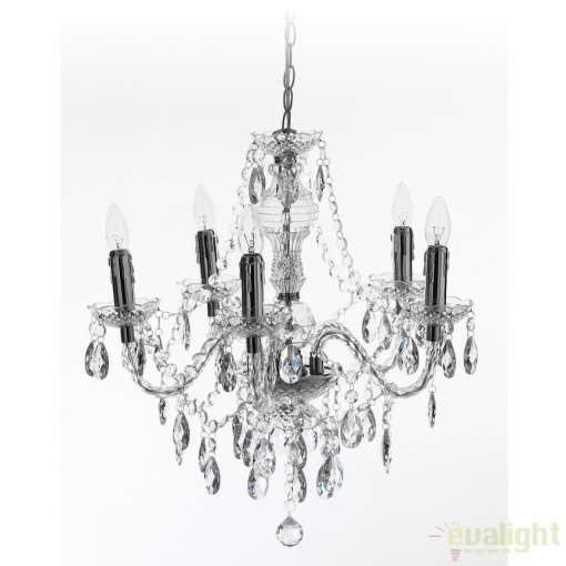 Candelabru stil clasic cu 5 brate JEWEL transparent 1585 FTP