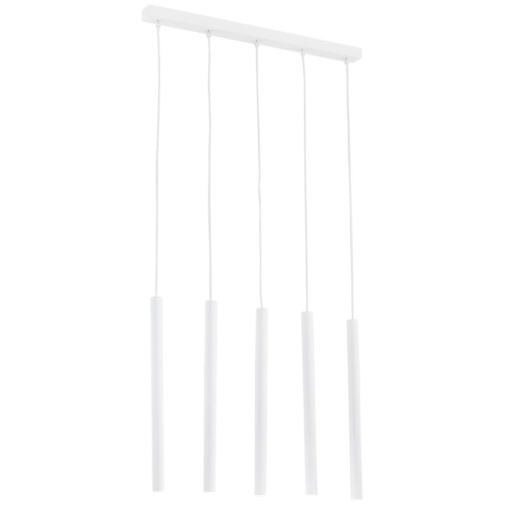 Lustra cu 5 pendule design minimalist Etna plus alb