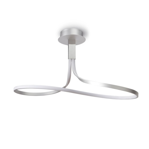 Lustra LED aplicata design modern NUR argintiu crom
