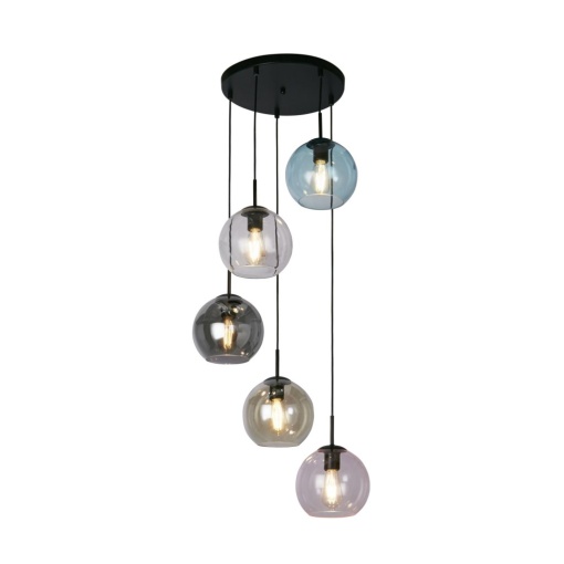 Lustra moderna cu 5 pendule colorate Mardi Gras II