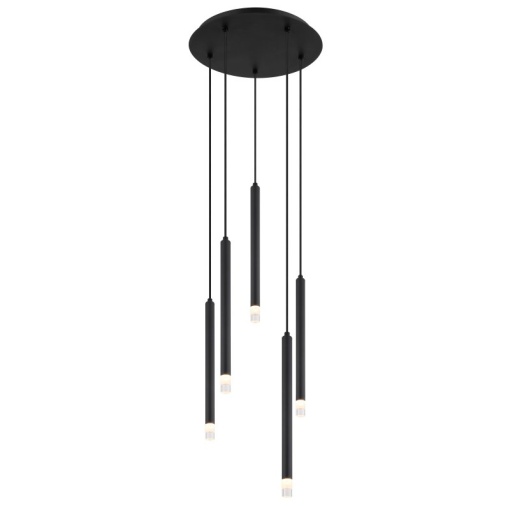 Lustra suspendata design minimalist BLAKE 5L negru