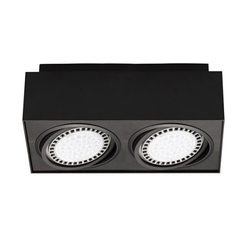 Plafoniera aplicata cu 2 spoturi directionabile BOXY CL 2, negru 20075-BK ZL