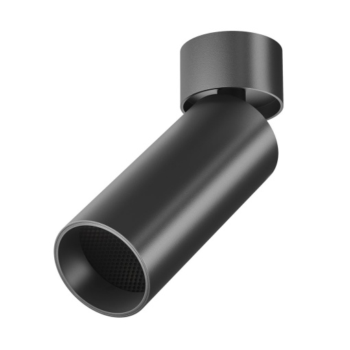 Spot LED aplicat directionabil, dimabil, design tehnic Focus negru, 3000K - Img 1