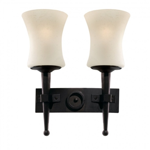 Aplica de perete stil rustic Cartwheel 0812-2BK SRT