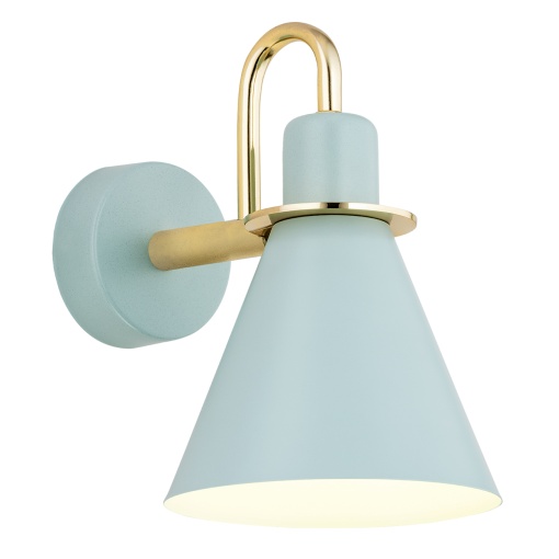 Aplica moderna design retro Beverly albastru/auriu - Img 1