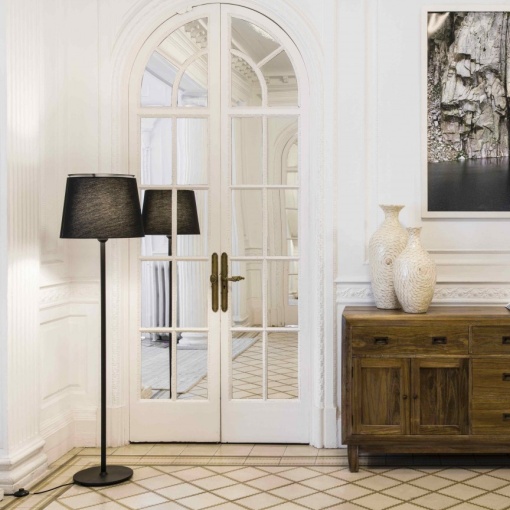 Lampadar / Lampa de podea moderna design elegant SAVOY neagra