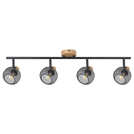 Lustra aplicata 4l design industrial Grendel negru