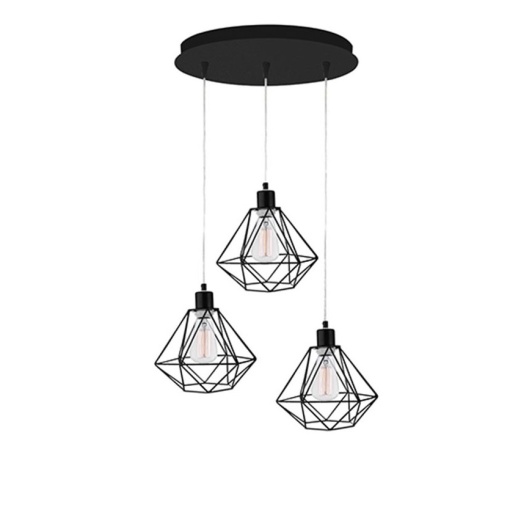 Lustra design modern Ã˜30cm Pietra 3 neagra NVL-673603