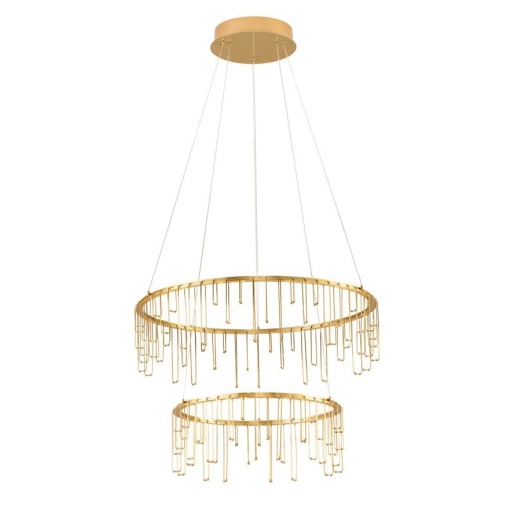 Lustra LED design ambiental deosebit cu 2 inele Stellar 60cm