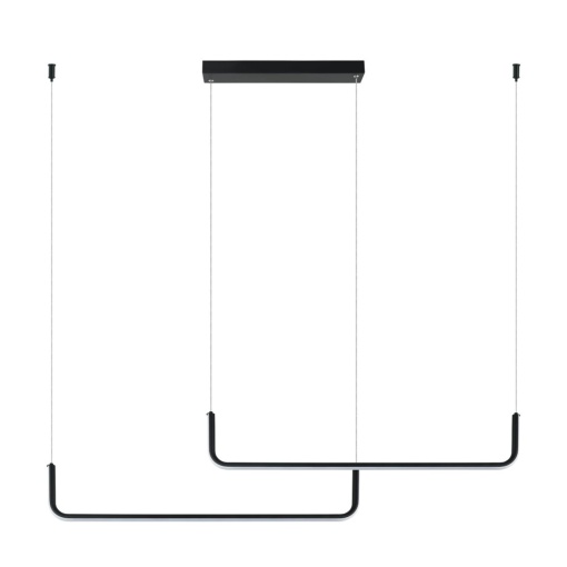 Lustra LED design liniar Eletra negru, L-120cm