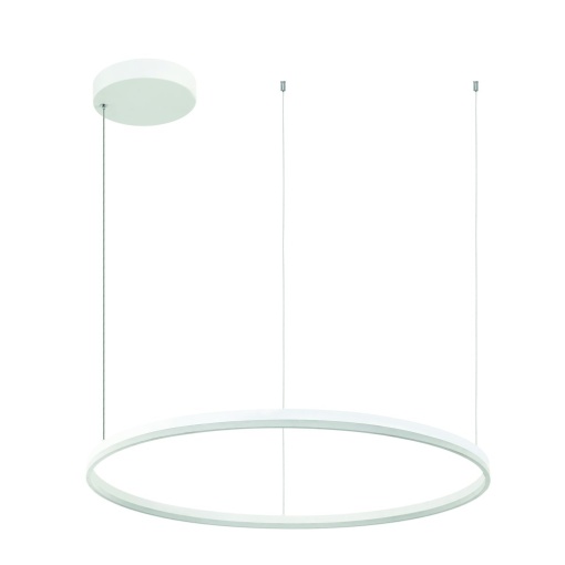 Lustra LED design modern circular ROTUNDA 120cm, alb mat