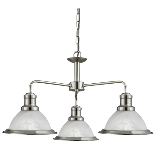 Lustra suspendata design clasic Bistro argintiu satin 1593-3SS SRT