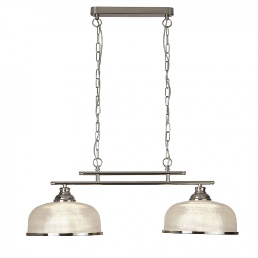 Lustra suspendata design clasic Bistro II 2L argintiu satin 3592-2SS SRT