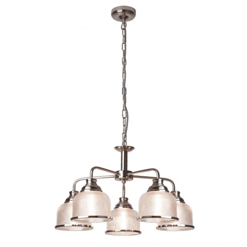 Lustra suspendata design clasic Bistro II 5L argintiu satin 1685-5SS SRT