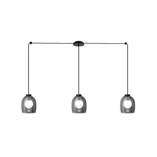 Lustra suspendata design modern Cindra fumuriu