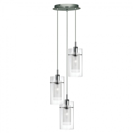 Lustra suspendata design modern Duo 3L crom 2300-3 SRT