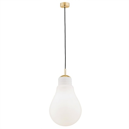 Pendul design minimalist Jesse alb, auriu 28cm