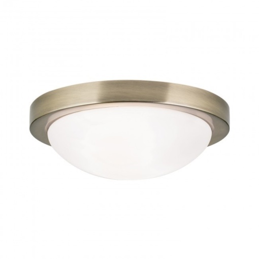Plafoniera iluminat baie, protectie IP44, diametru 32cm, Fato antique brass