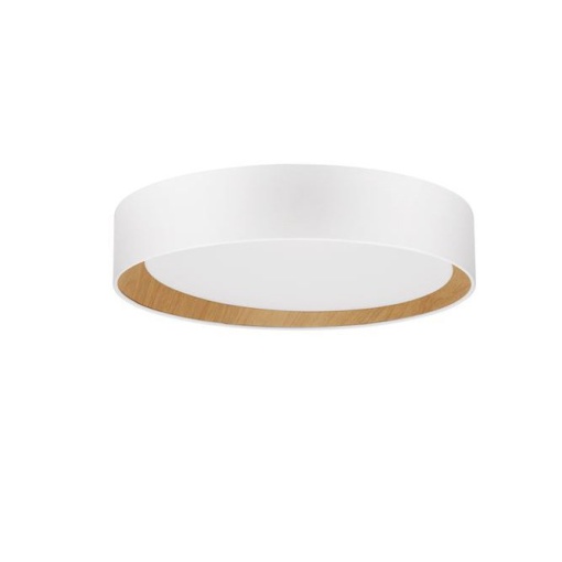 Plafoniera LED dimabila design modern STAKE alb/lemn 35cm