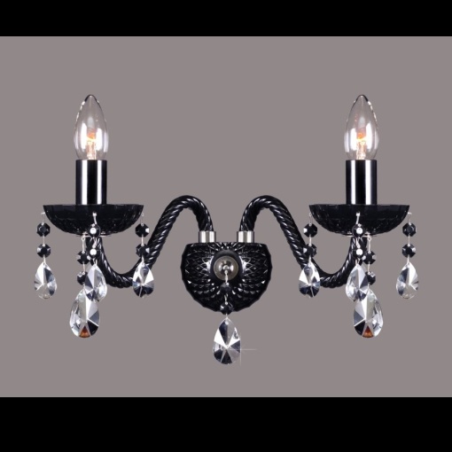 Aplica de perete cristal Bohemia N21 808/02/1-A, 6 black, F black