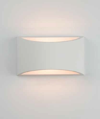 Aplica de perete cu lumina ambientala design modern Gypus alb