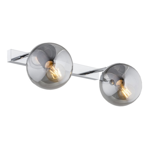 Aplica de perete design modern minimalist SATELITE 2 crom/fumuriu