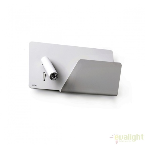Aplica de perete / Lampa cu reader LED SUAU USB alb dormitor dreapta 62122