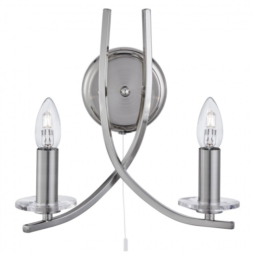 Aplica de perete moderna design argintiu Ascona 4162-2SS SRT