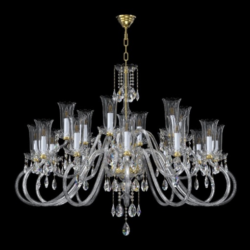 Candelabru cu 18 brate LUX design modern, Cristal Bohemia Exclusive Miracle