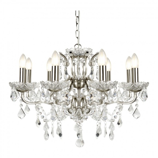 Candelabru stil clasic cu 8 brate Paris argintiu satin 8738-8SS SRT