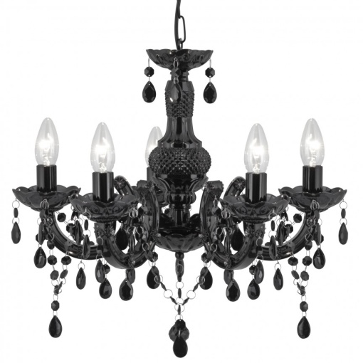Candelabru stil clasic Marie Therese 5L negru 1455-5BK SRT