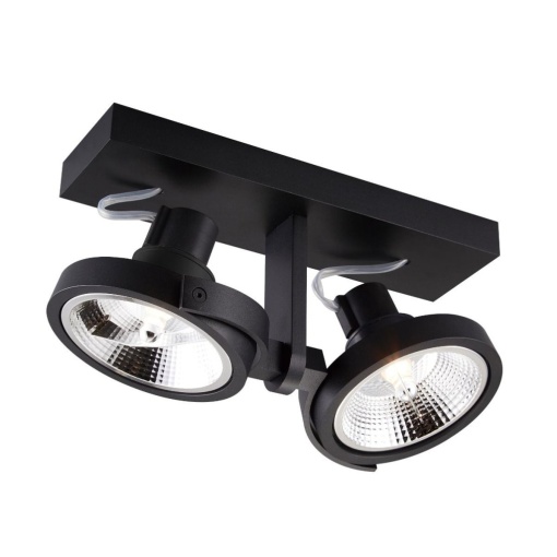 Corp aplicat cu 2 spoturi directionabile design modern MASTER 111 SL negru