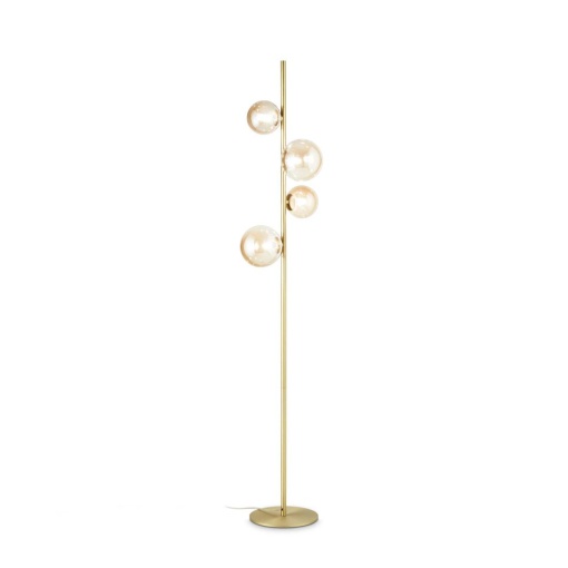 Lampa de podea design modern Perlage PT4 alama/amber