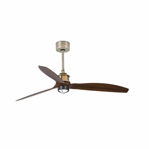 Lustra cu Ventilator si telecomanda JUST FAN M LED auriu/maro