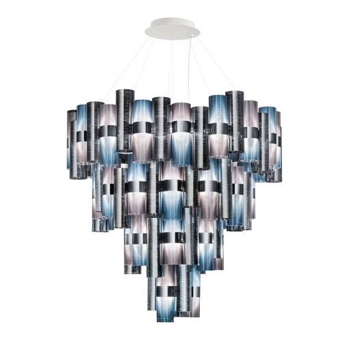 Lustra LED Art Deco de dimensiuni mari, realizata manual LA LOLLO 4XL Gradiet