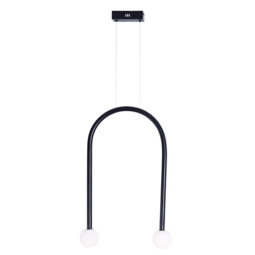Lustra LED design minimalist ENIGMA, negru