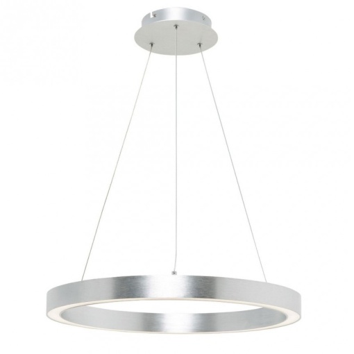 Lustra LED design modern circular CARLO argintiu, diametru 60cm