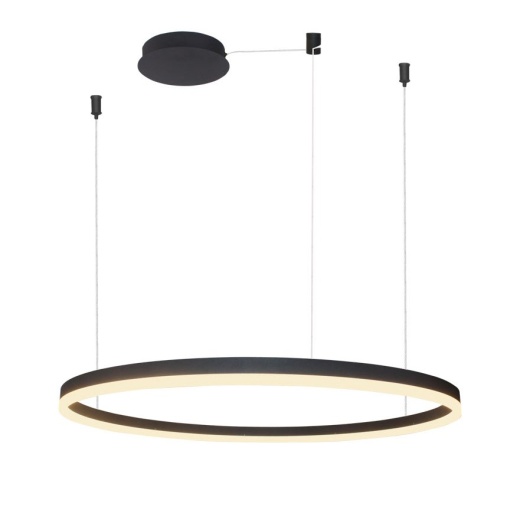 Lustra LED suspendata design modern circular geometric HALO PENDANT 100 BK