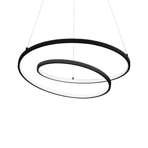 Lustra LED suspendata design modern circular OZ SP D80 ON-OFF NERO - Img 1