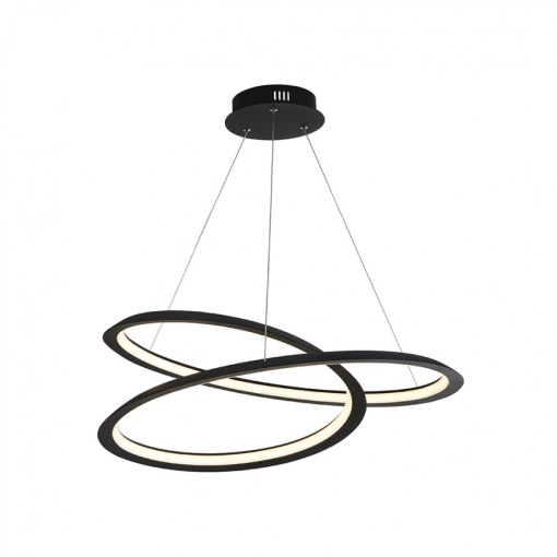 Lustra LED suspendata design modern circular SWIRL 51871-1BK SRT