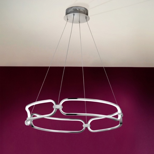 Lustra LED suspendata design ultra-modern 60cm Colette. crom SV-786831