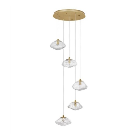 Lustra moderna cu 5 Pendule design decorativ KING aurie
