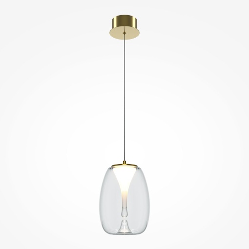 Pendul LED design decorativ Splash auriu/transparent