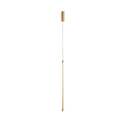 Pendul, lustra LED design liniar Fizz auriu