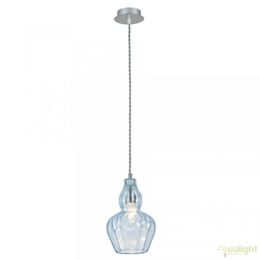 Pendul modern din sticla Eustoma, albastru deschis MYMOD238-PL-01-BL