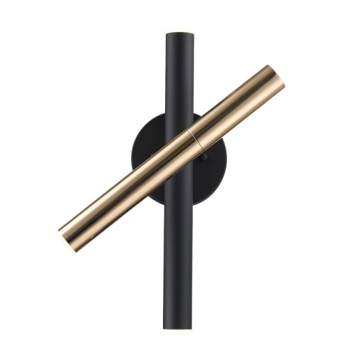 Aplica de perete LED design minimalist LOYA, negru/ auriu - Img 1