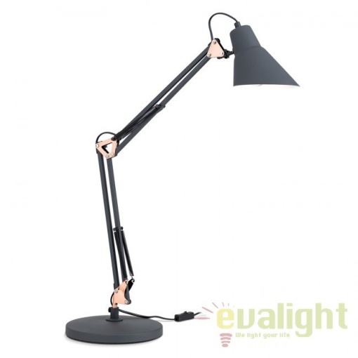 Lampa de birou cu brat articulat Bachelor LA 4-1188 schwarz-cu OR