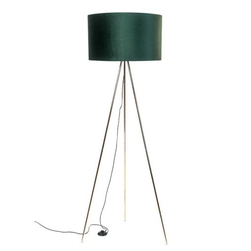 Lampadar cu trepied design modern INGA auriu/ verde