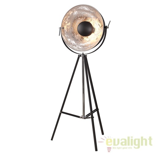 LAMPADAR deosebit in stil RETRO BIG Studio negru/ argintiu A-36562 VC