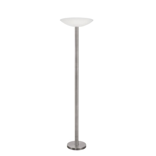 Lampadar LED / Lampa de podea moderna Rocco nickel/alb NVL-9020301